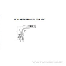 90° JIS Metric Female 60° Cone 28691